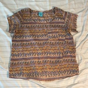 Floral T-shirt cut Blouse